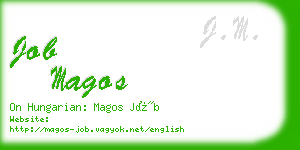job magos business card